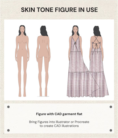 DESIGNER WOMEN'S SKIN TONE FIGURES - 12 Preset Figures + Customizable Figures