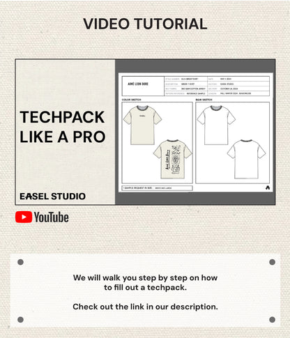 FOUNDATION TECHPACK TEMPLATE with Spec Sheet & Measuring Guide